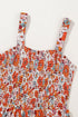 Floral Print Sleeveless Smocked Southern Belle Shift Jumpsuit