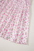 Floral Print Smocked Bodice Flutter Sleeve Maxi Dress