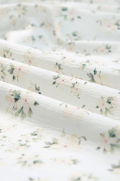 Floral Print Smocked Bodice Flutter Sleeve Maxi Dress