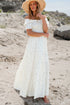 Floral Print Smocked Bodice Flutter Sleeve Maxi Dress