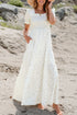 Floral Print Smocked Bodice Flutter Sleeve Maxi Dress