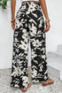 Floral Print Smocked High Waist Wide Leg Pants