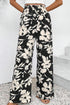 Floral Print Smocked High Waist Wide Leg Pants