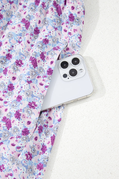 Floral Print Smocked Off The Shoulder Tiered Maxi Dress