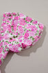Floral Print Smocked Puff Sleeve A-Line Maxi Dress