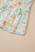 Floral Print Smocked Puff Sleeve Cotton A Line Dress
