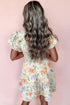 Floral Print Smocked Puff Sleeve Cotton A Line Dress