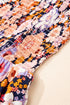 Floral Print Smocked Square Neck Wide Leg Jumpsuit