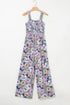 Floral Print Smocked Square Neck Wide Leg Jumpsuit