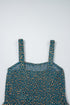 Floral Print Smocked Square Neck Wide Leg Jumpsuit