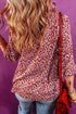 Floral Print Smocked Tie Neck Long Sleeve Viscose Blouse