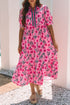 Floral Print Southern Belle Puff Sleeve A Line Maxi Dress