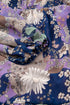 Floral Print Split Neck Tiered Mini Dress