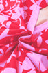 Floral Print Split V Neck Ruffled Puff Sleeve Blouse