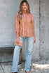 Floral Print Square Neck Bow Detail Puff Sleeve Blouse