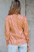 Floral Print Square Neck Bow Detail Puff Sleeve Blouse