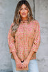Floral Print Square Neck Bow Detail Puff Sleeve Blouse