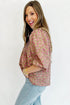 Floral Print Square Neck Bow Detail Puff Sleeve Blouse