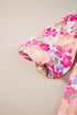Floral Print Square Neck Flutter Sleeve Babydoll Dress