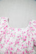 Floral Print Square Neck Ribbon Knot Back Mini Dress