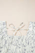 Floral Print Square Neck Shir Back Puff Sleeve Mini Dress