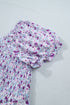 Floral Print Square Neck Smocked A Line Maxi Dress