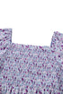 Floral Print Square Neck Smocked A Line Maxi Dress