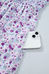 Floral Print Square Neck Smocked A Line Maxi Dress