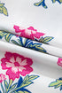 Floral Print Striped V Neck Short Sleeve Blouse