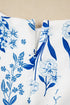 Floral Print Sweetheart Neck A Line Plus Size Midi Dress