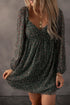 Floral Print Sweetheart Neck Shirred Back Mini Dress