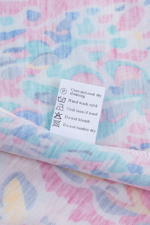 Floral Print Tank Top With Ruffles