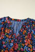 Floral Print Tassel Tie Flowy A Line Maxi Dress