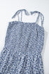 Floral Print Thin Strap Smocked Bodice Wide Leg Jumpsuit