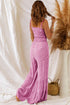 Floral Print Thin Strap Smocked Bodice Wide Leg Jumpsuit