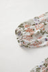 Floral Print Tie Frilled Shir Mock Neck Mini Dress