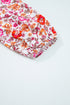 Floral Print Tie Neck Bracelet Sleeve Woven Blouse