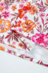 Floral Print Tie Neck Bracelet Sleeve Woven Blouse