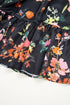 Floral Print Tie Neck Cinched Waist Long Sleeve Mini Dress