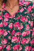 Floral Print Tie Neck Puff Sleeve Southern Belle Blouse