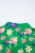 Floral Print Tie Split Neck Short Sleeve Woven Blouse