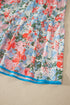 Floral Print V Neck Flutter Sleeve A Line Long Dress