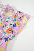 Floral Print V Neck Flutter Sleeve Woven Blouse