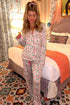Floral Print Wide Leg Southern Belle Christmas Sleepwear