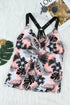 Floral Printed Strappy Racerback Tankini Swim Top