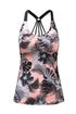 Floral Printed Strappy Racerback Tankini Swim Top