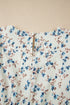Floral Puff Short Sleeve Empire Waist Mini Dress