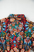 Floral Puff Short Sleeve Shirt Mini Dress