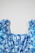 Floral Puff Sleeve Babydoll Mini Dress