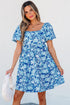 Floral Puff Sleeve Babydoll Mini Dress